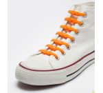 Lacets élastiques silicone orange pastel