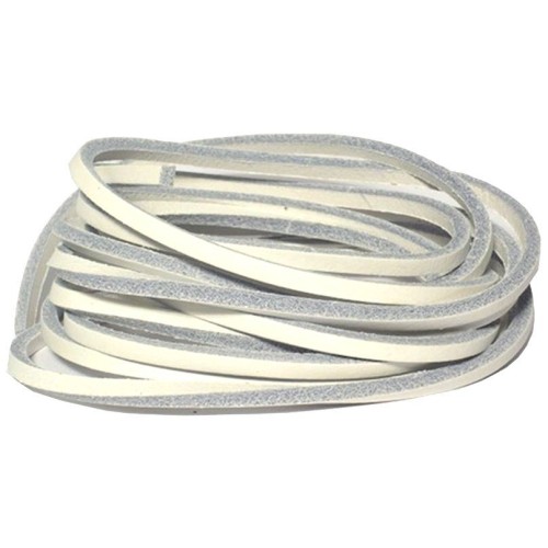 Lacets pour chaussures bateaux en cuir carré blanc