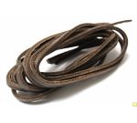 Lacets pour chaussures bateaux en cuir carré marron moyen