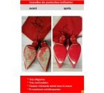 Patins de protection rouges pour protéger les semelles de vos chaussures préférées