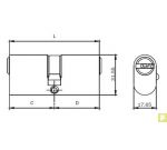 Cylindre Oval UK double