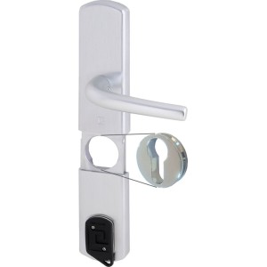 Garniture de porte blindée avec protége cylindre magnétique