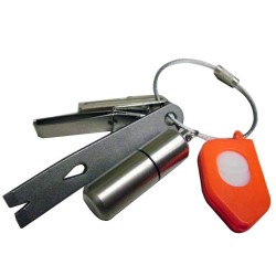 Anneaux porte clés cable acier inoxidable