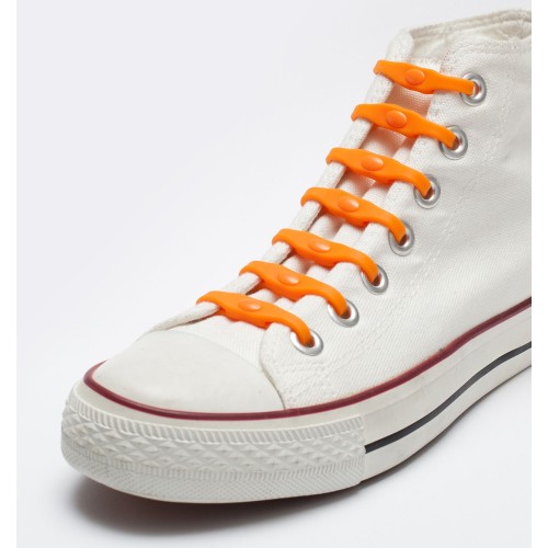 Lacets élastiques silicone orange pastel Lacets élastiques silicone orange pastel