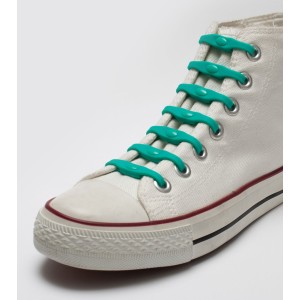 Lacets élastiques silicone vert ocean