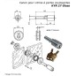 Serrure pour vitrine portes en verre coulissante KYR 