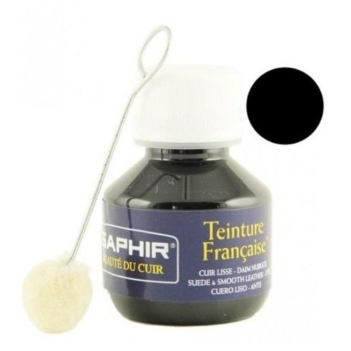 Teinture pénétrante cuir et daim noir 01 