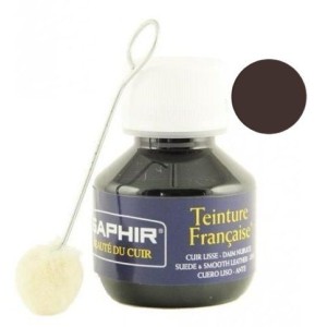 Teinture pénétrante cuir et daim marron foncé 05