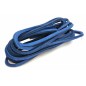 Lacets pour chaussures bateaux en cuir carré bleu