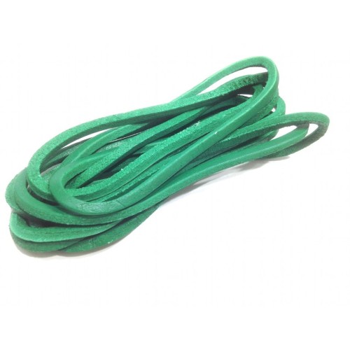 Lacets pour chaussures bateaux en cuir carré vert