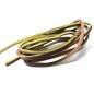 Lacet cuir pour chaussure bateau brun jaune Timberland