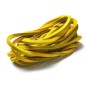 Lacets pour chaussures bateaux en cuir carré jaune