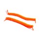 Lacets élastique à spirales torsadés orange fluo pour chaussures