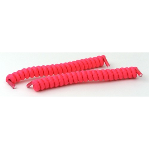 Lacets élastique à spirales torsadés rose fuchsia pour chaussures Lacets élastique à spirales torsadés rose fuchsia pour chaussures