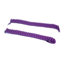 Lacets élastique à spirales torsadés violet pour chaussures
