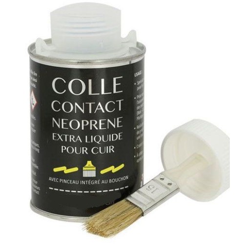 Colle de cordonnier néoprene liquide avec pinceau incorporé Colle de cordonnier néoprene liquide avec pinceau incorporé