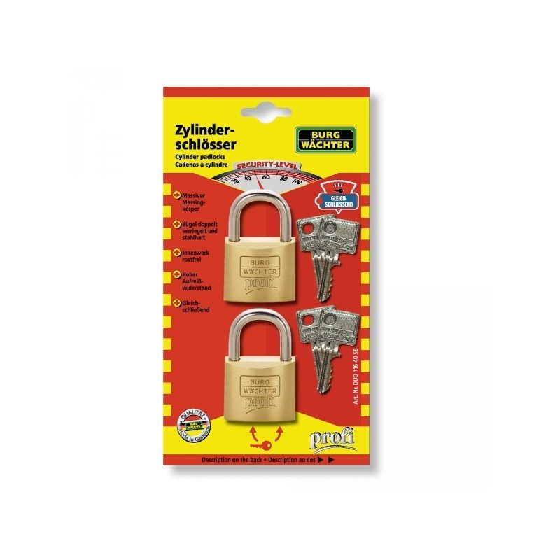 Cadenas 30mm lot de 2 même clé Cadenas 30mm lot de 2 même clé