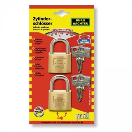 Cadenas 30mm lot de 2 même clé