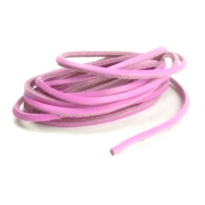 Lacets pour chaussures bateaux en cuir carré rose pale