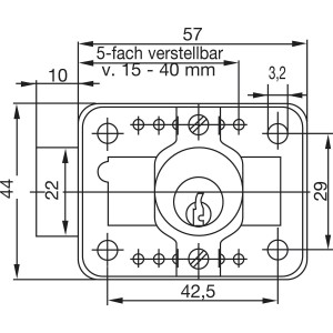 Serrure pour meuble en applique à cylindre