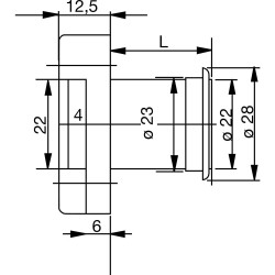 Serrure pour meuble en applique à cylindre