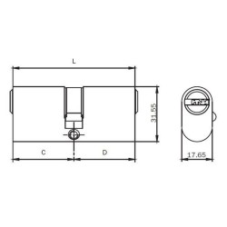 Cylindre Oval UK double