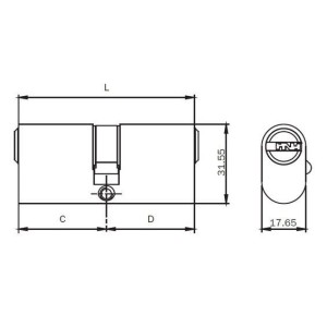 Cylindre Oval UK double