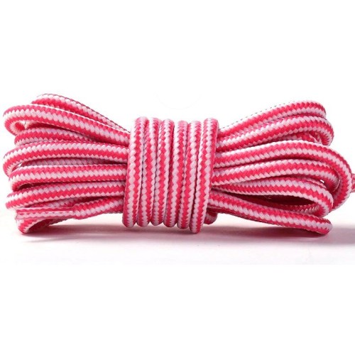 Lacet chaussure marche randonnée et montagne 150cm Blanc Rose rouge