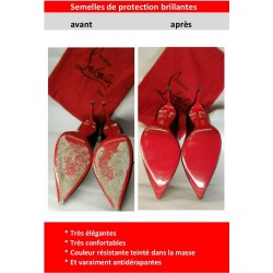 Patins de protection rouges pour protéger les semelles de vos chaussures préférées