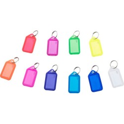 Porte clés etiquette à clapet personnalisable