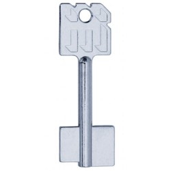 Clé Mauer double panneton pour coffre fort 65mm