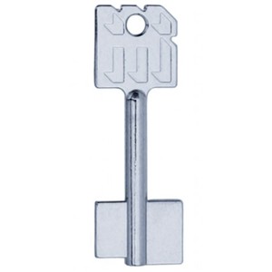 Clé Mauer double panneton pour coffre fort 65mm
