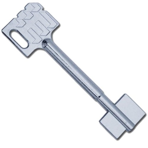 Clé Mauer double panneton double tige pour coffre fort 115mm