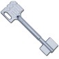 Clé Mauer double panneton double tige pour coffre fort 115mm
