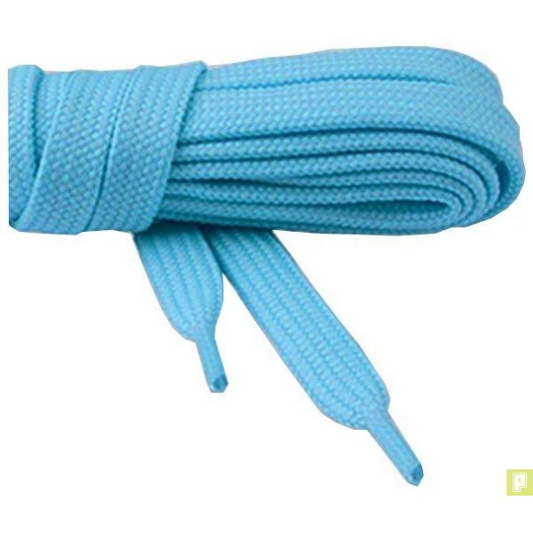 Lacet chaussure plat bleu azur clair 120cm basket sport