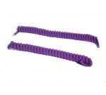 Lacets élastique à spirales torsadés violet pour chaussures