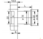 Serrure pour meuble en applique à cylindre