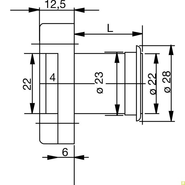 Serrure en aplique à cylindre pour meuble ou placard entracte réglable