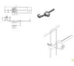 Serrure amovible pour vitrine portes en verre coulissante