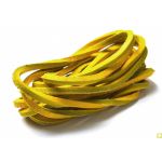 Lacets pour chaussures bateaux en cuir carré jaune