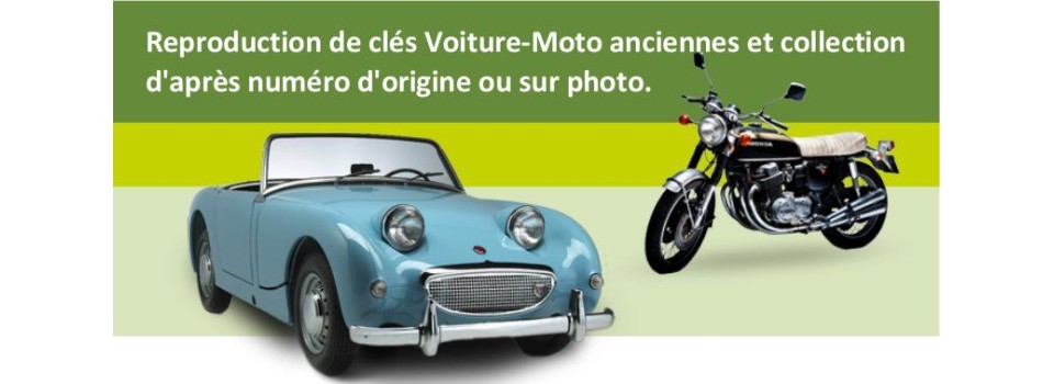 Clés Voiture Moto anciennes et collection